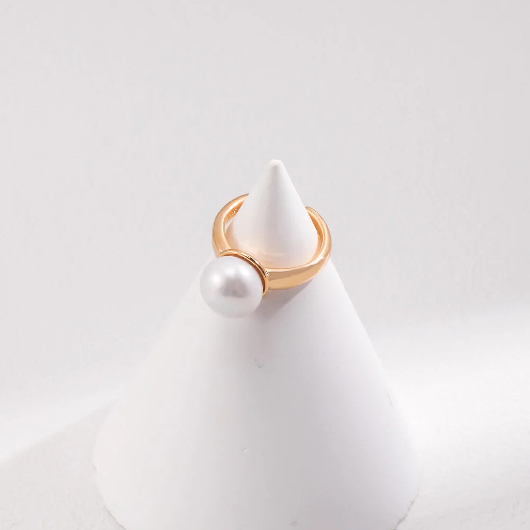 Large Pearl Open Ring