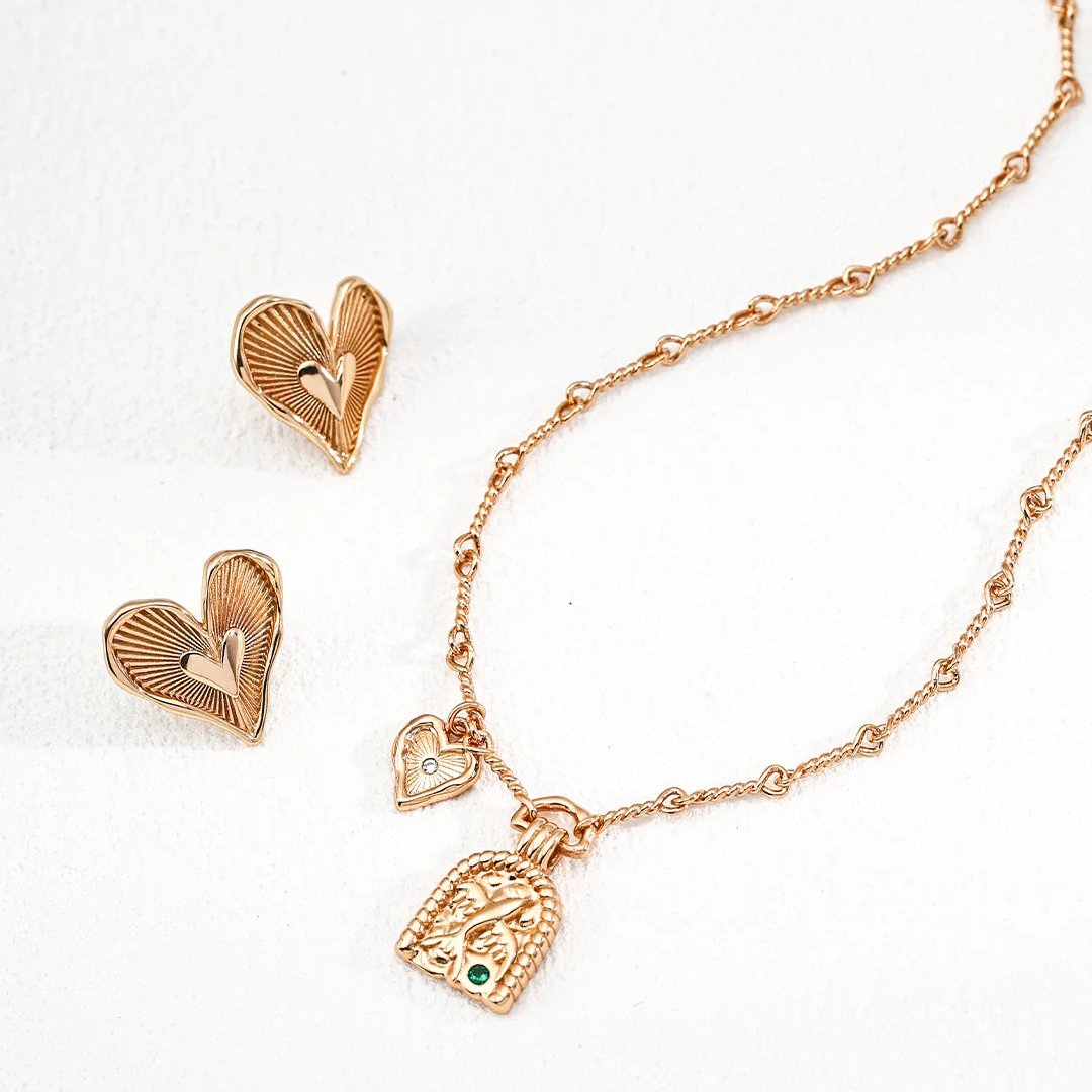 Heart-Shaped Design Earrings