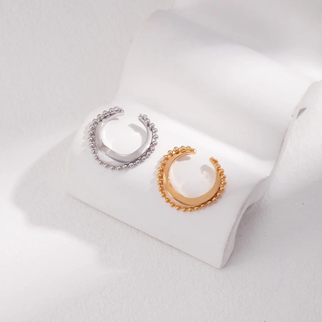 Irregular Rings with Beaded Chain Ring