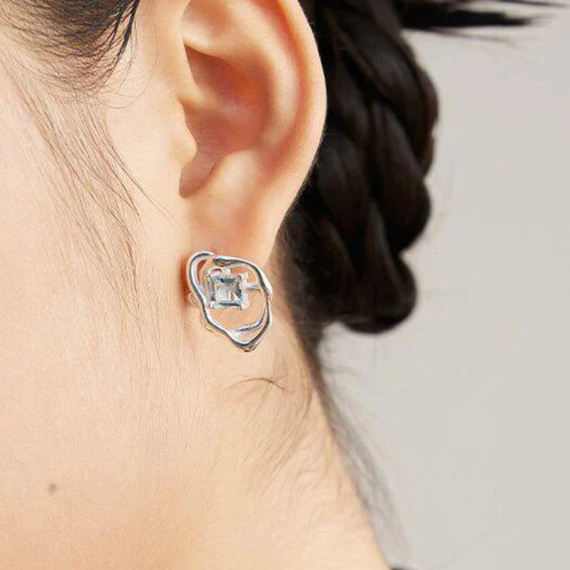 Blue Topaz Statement Earrings