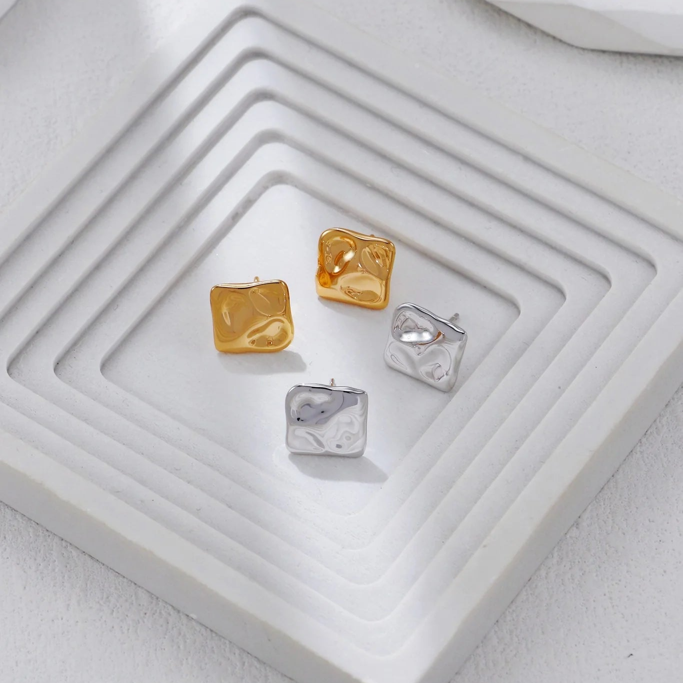 Square Textured Stud