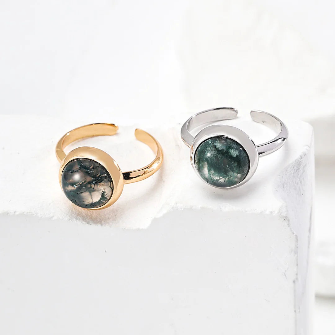 Aquatic Agate Ring