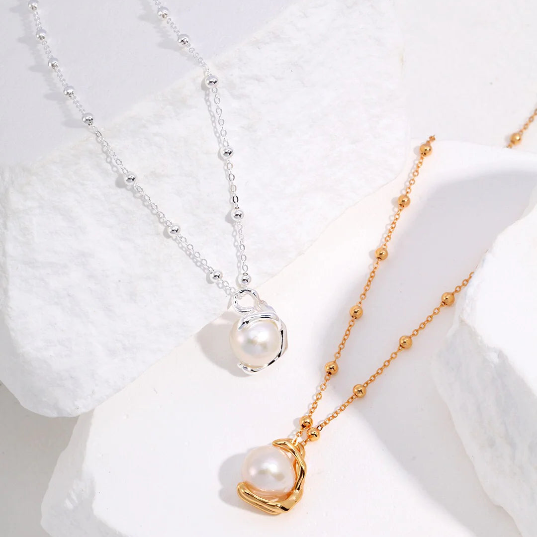 Round Freshwater Baroque Pearl Necklace