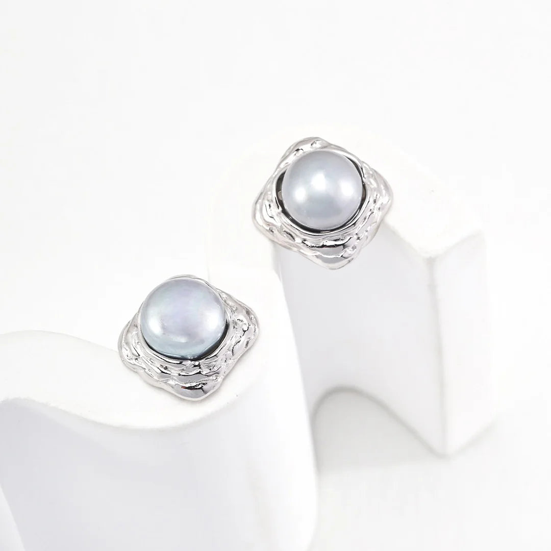 Minimalist Pearl Stud Earrings