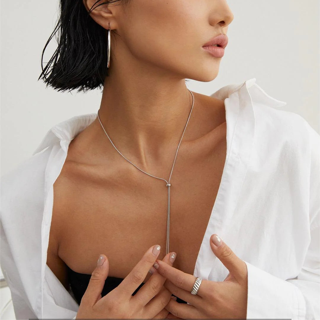 Adjustable Titanium Steel Snake Bone Chain Necklace
