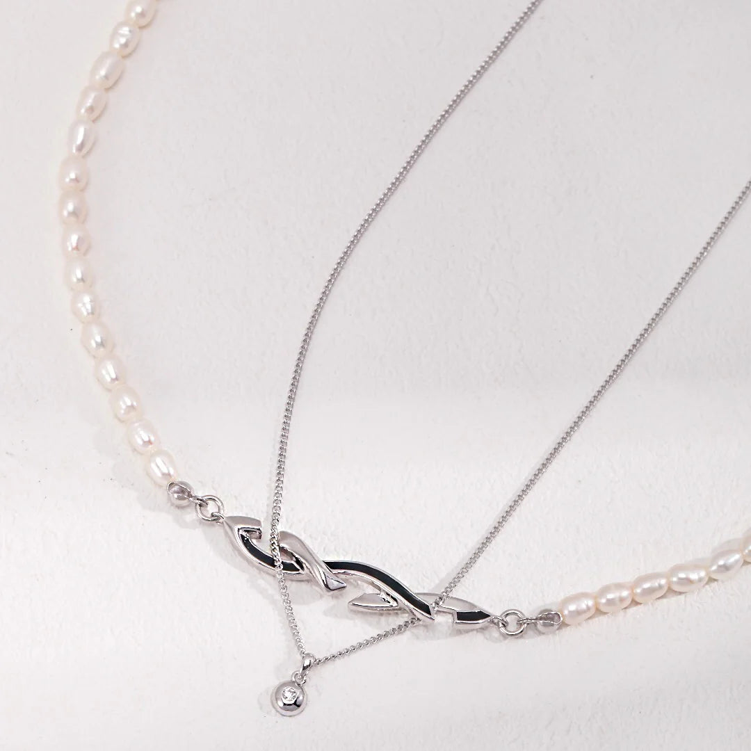 Sterling Silver Zircon Necklace