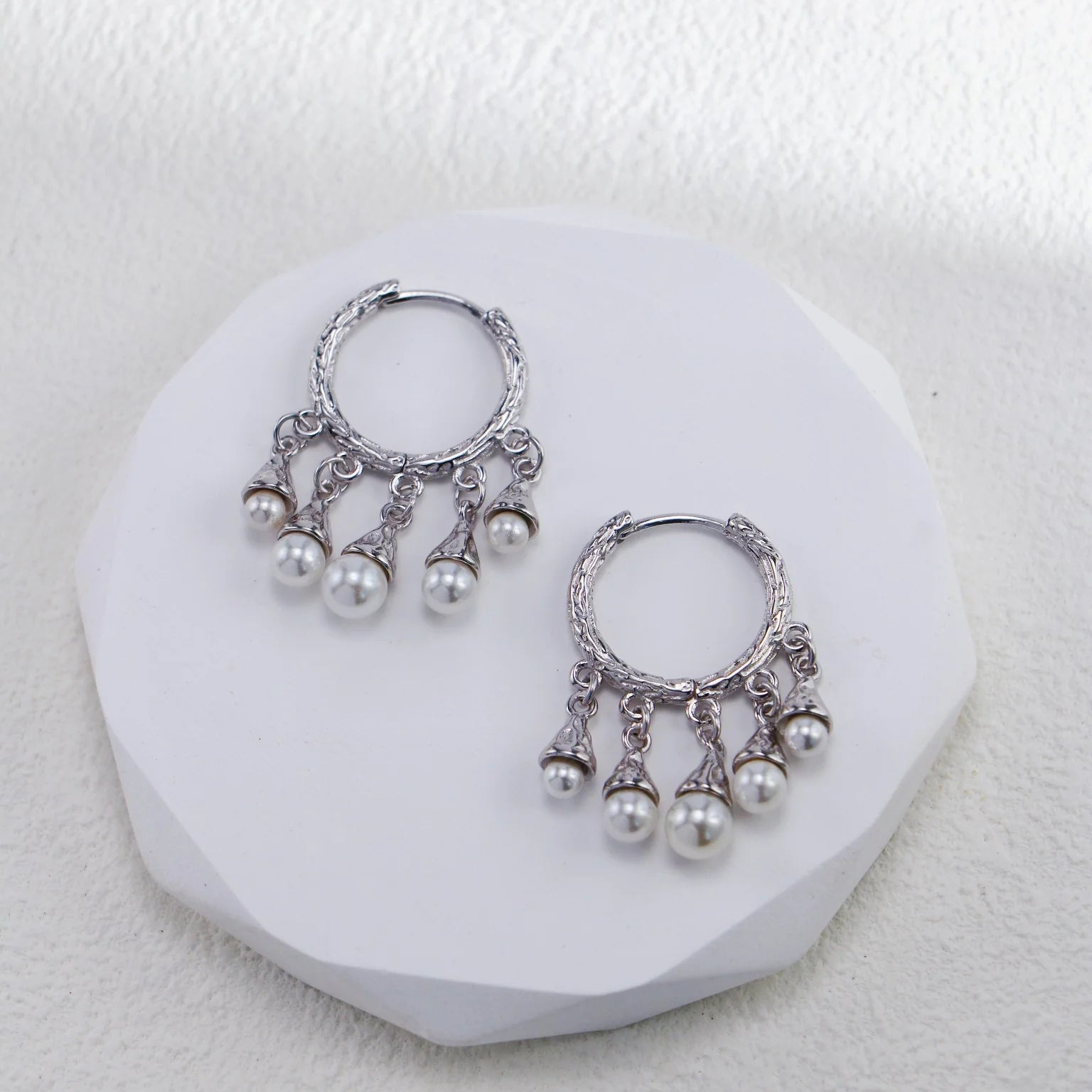 Minimalist Shell Beads Earrings