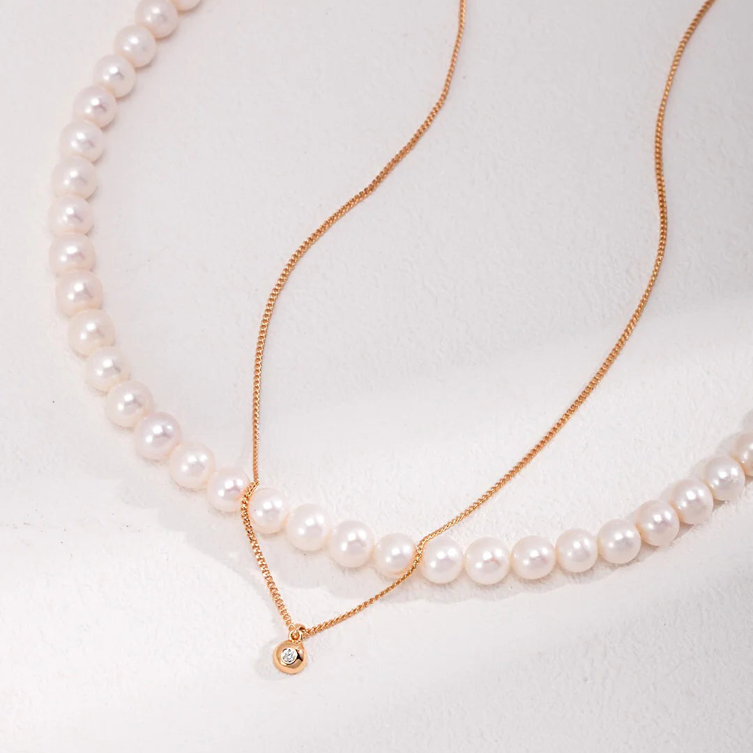 Sterling Silver Zircon Necklace