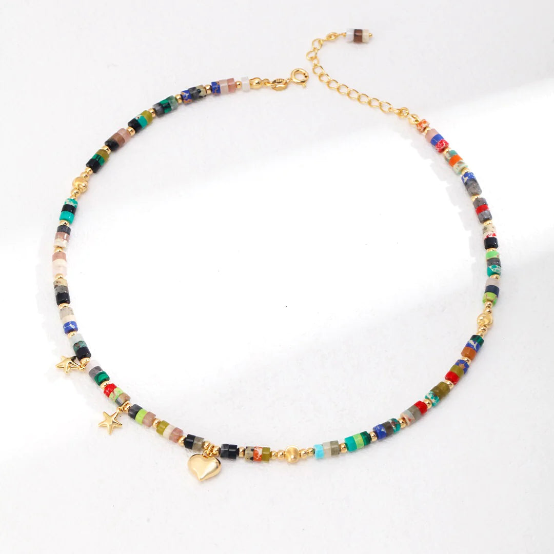 Multicolored Seed Bead Necklace