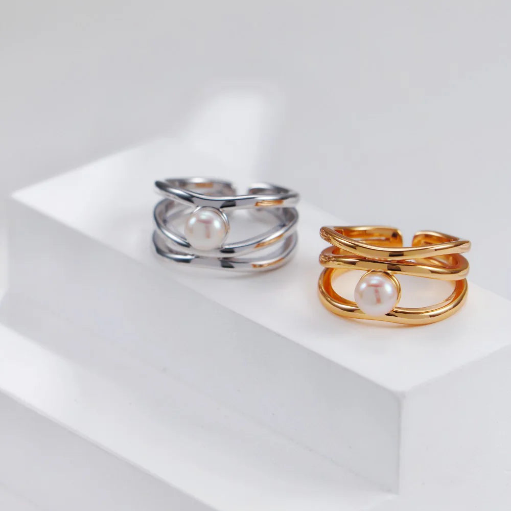 Minimalist Pearl Ring