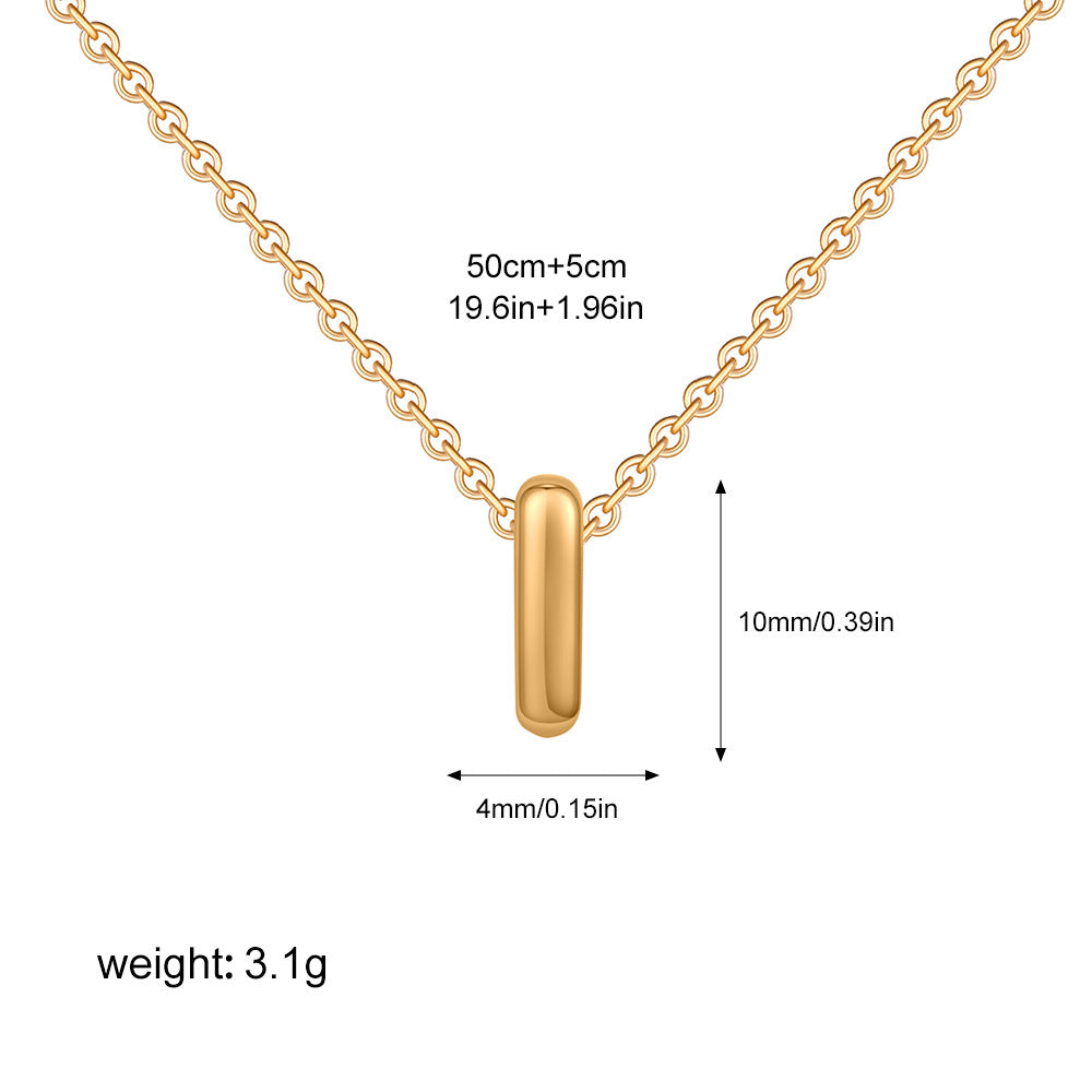 Mini Initial Bubble Letter Necklace