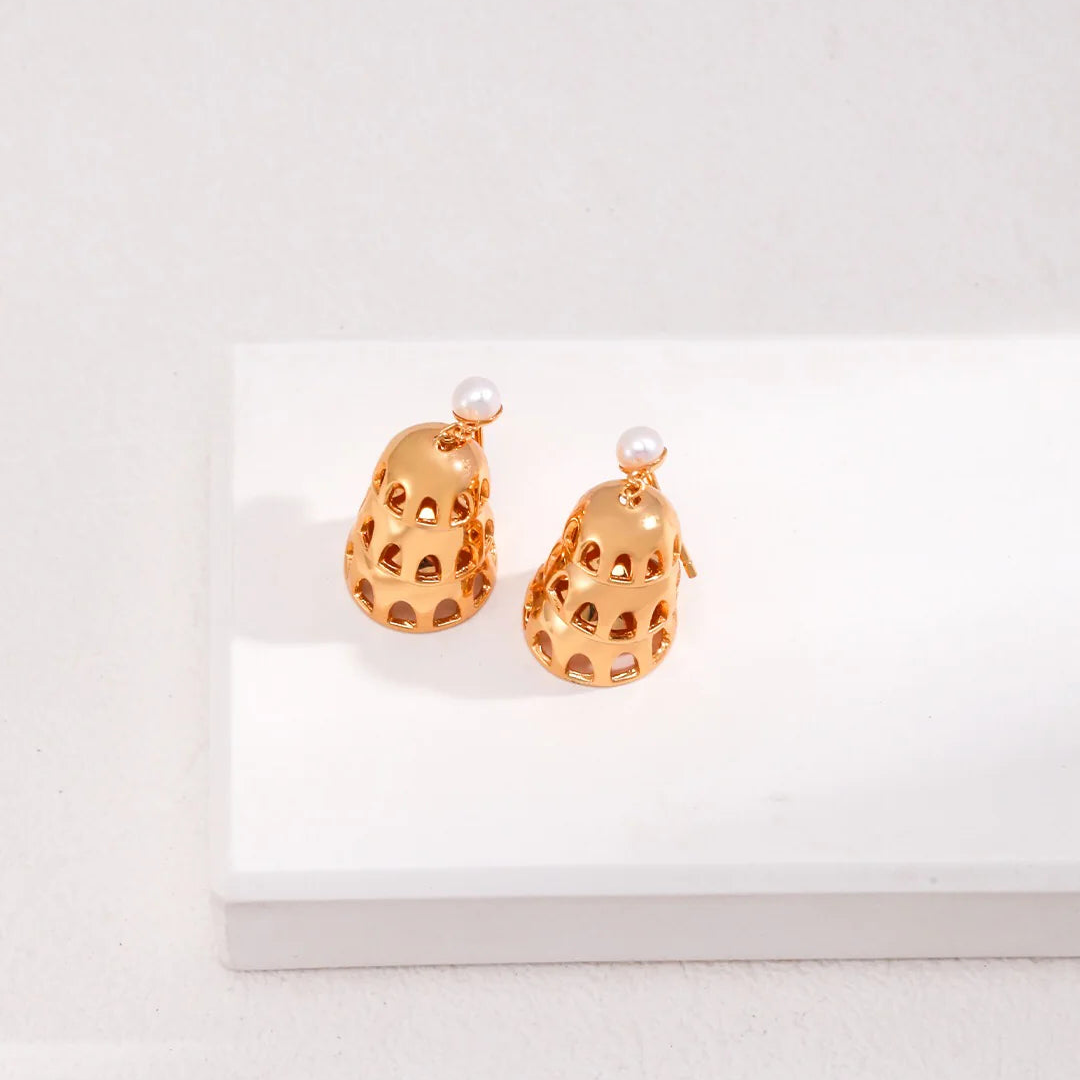 Jingle Bell Style Drop Earrings