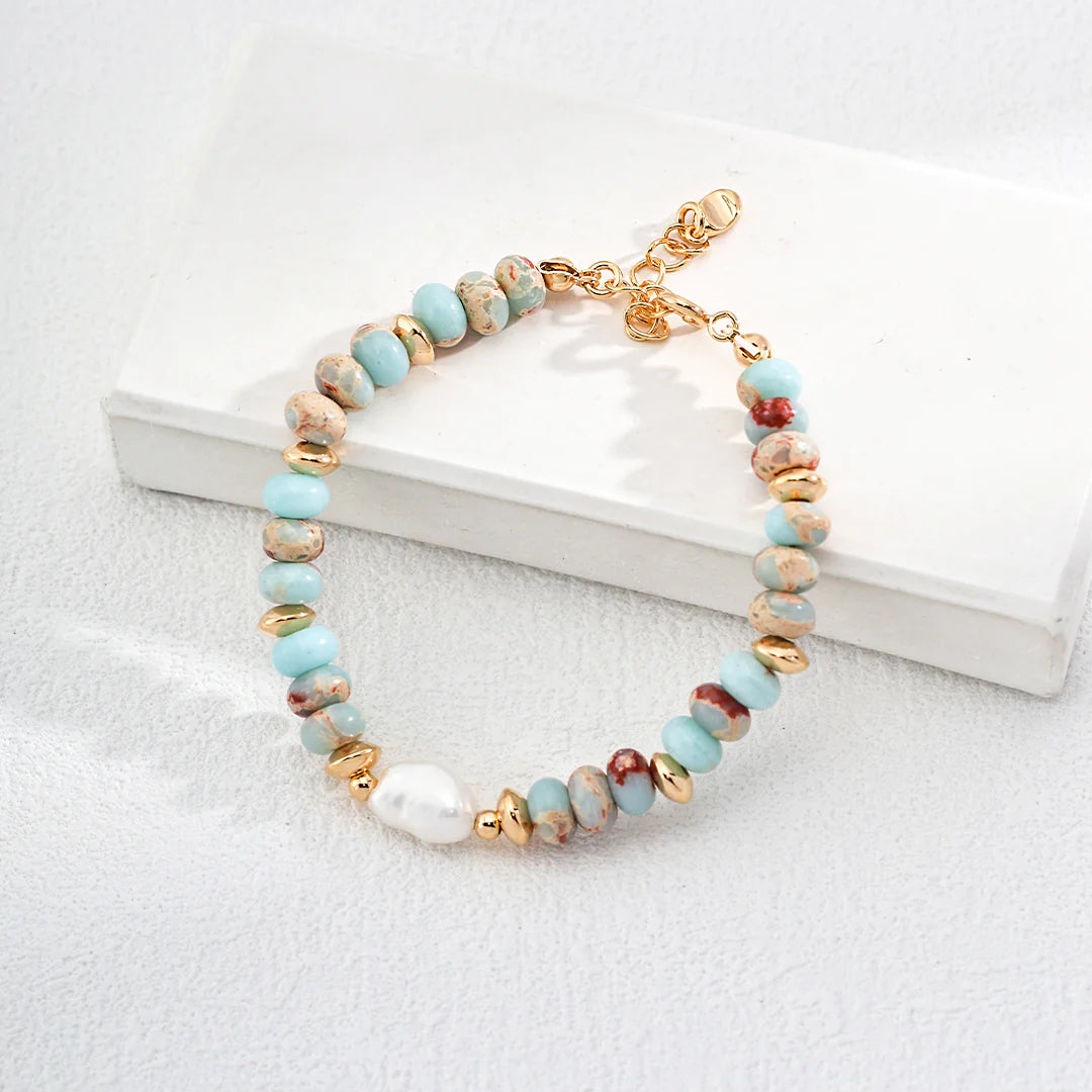 Natural Pearl Shoushan Stone Bracelet