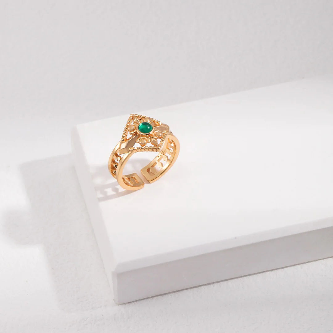 Princess Crown Band Open Ring