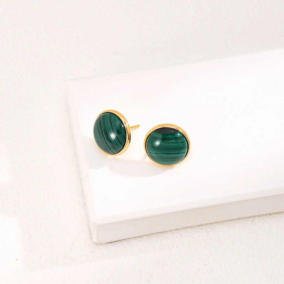 Malachite Stud Earrings