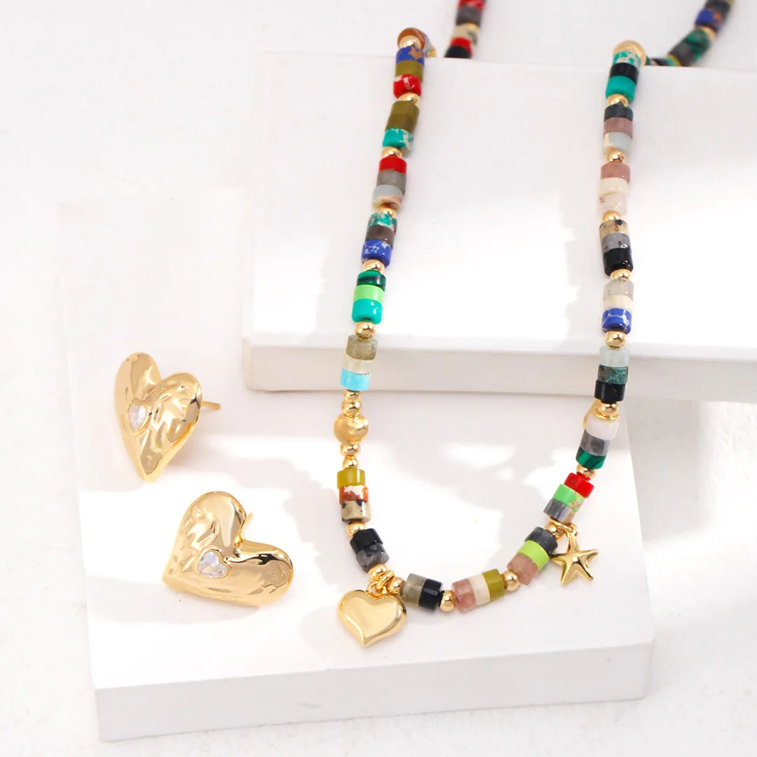 Multicolored Seed Bead Necklace