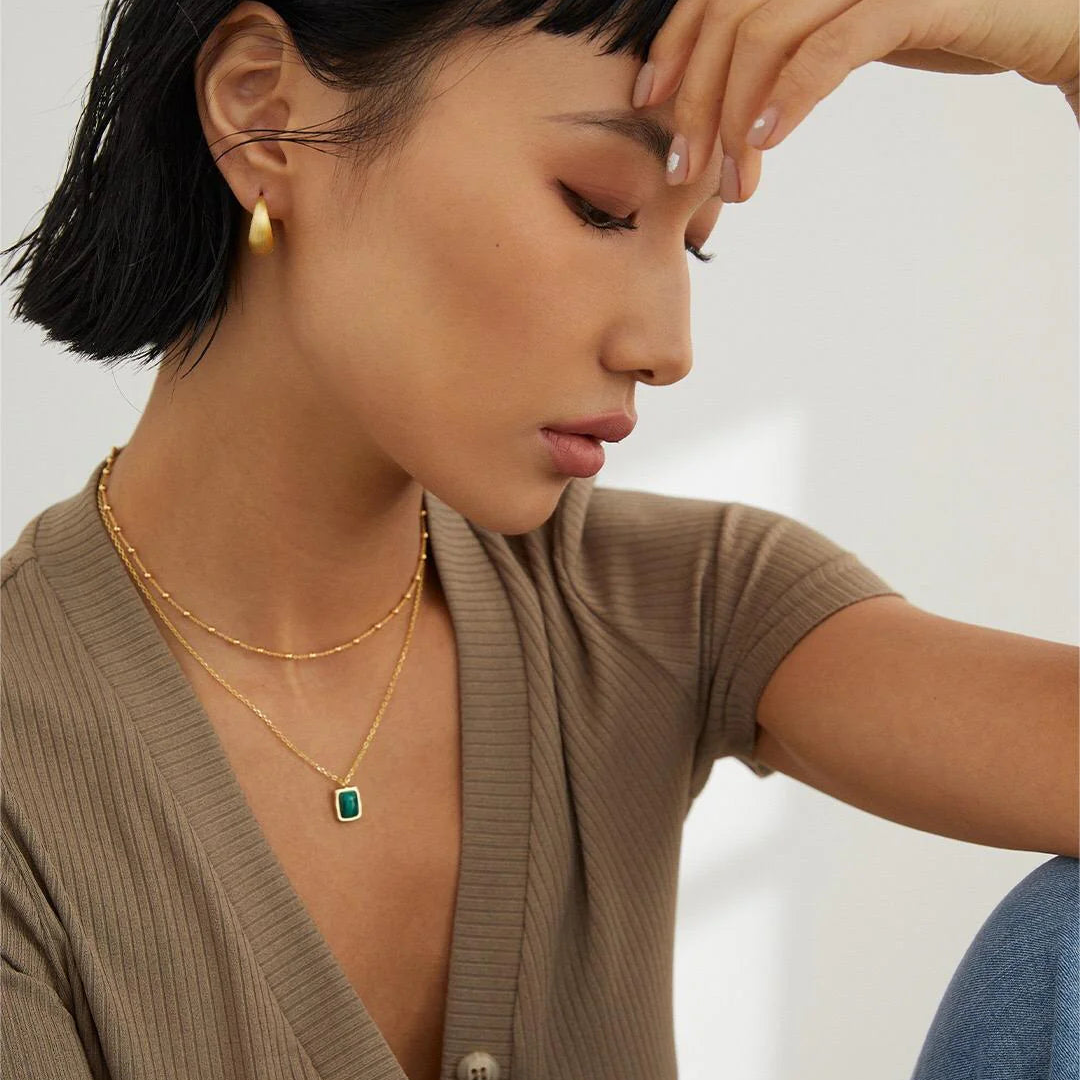 Metallic Fashionable Exaggerated Hoop Earrings
