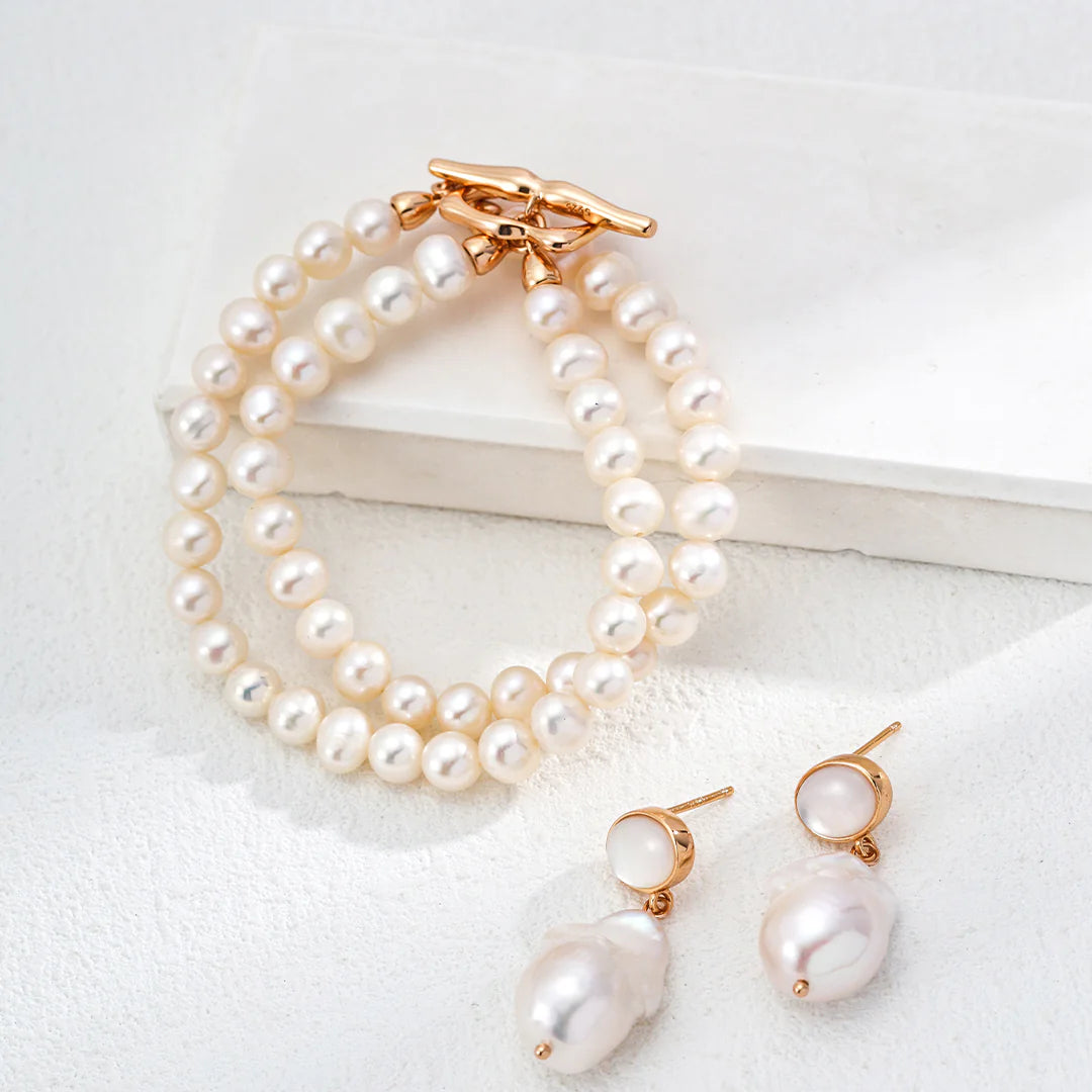 Classic Natural Pearl Shell Earrings