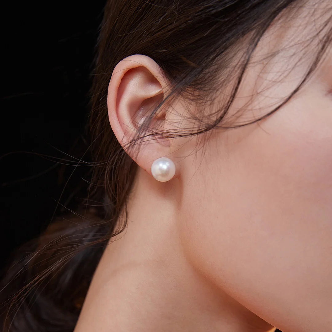 Pure Freshwater Pearl Stud Earrings