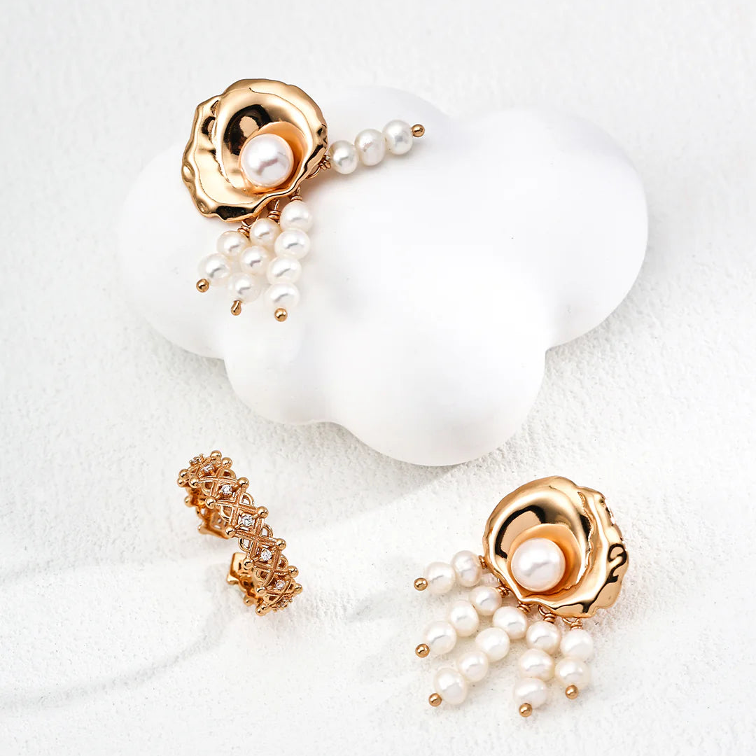 Vintage Natural Pearl Earrings