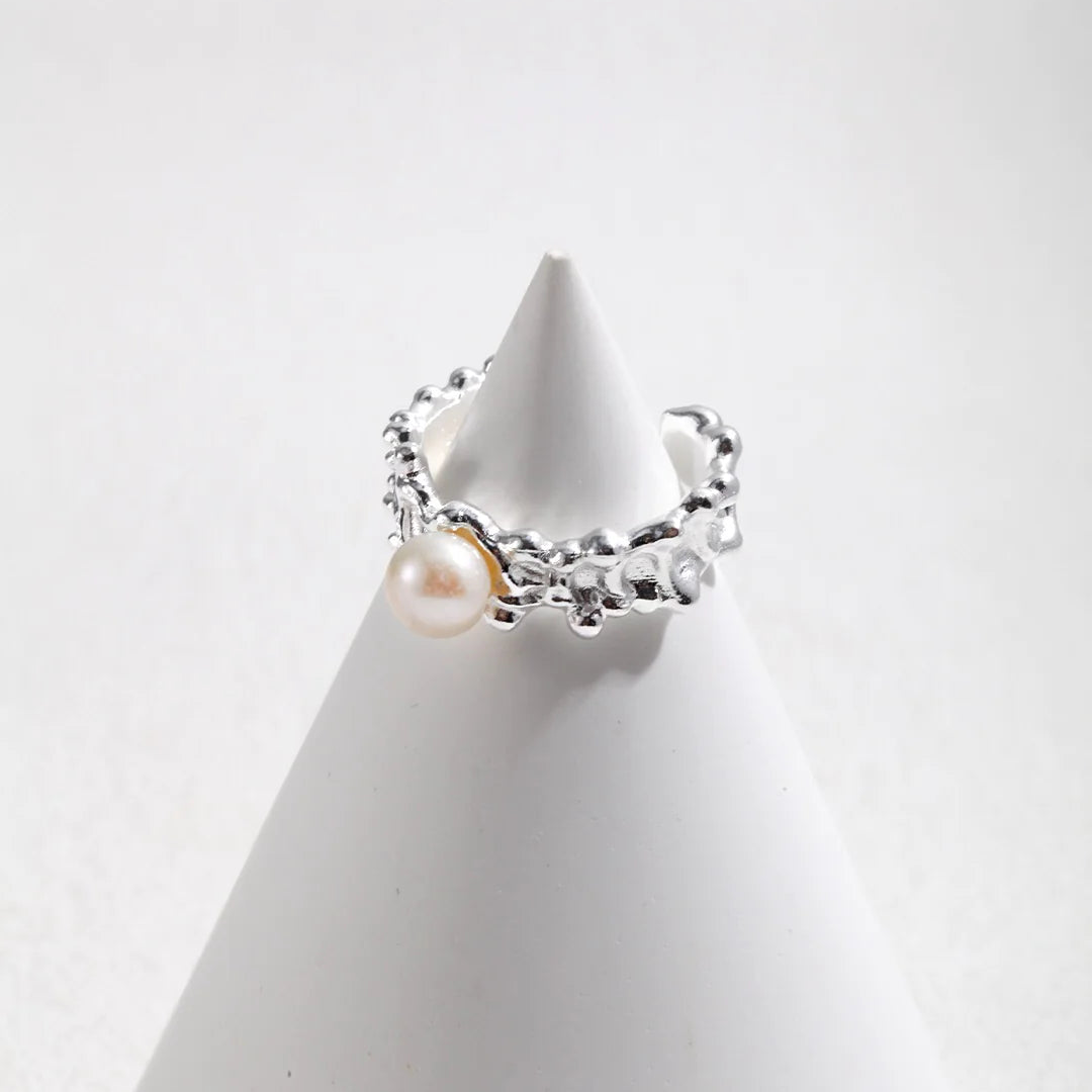 Pearl Wave Adjustable Ring