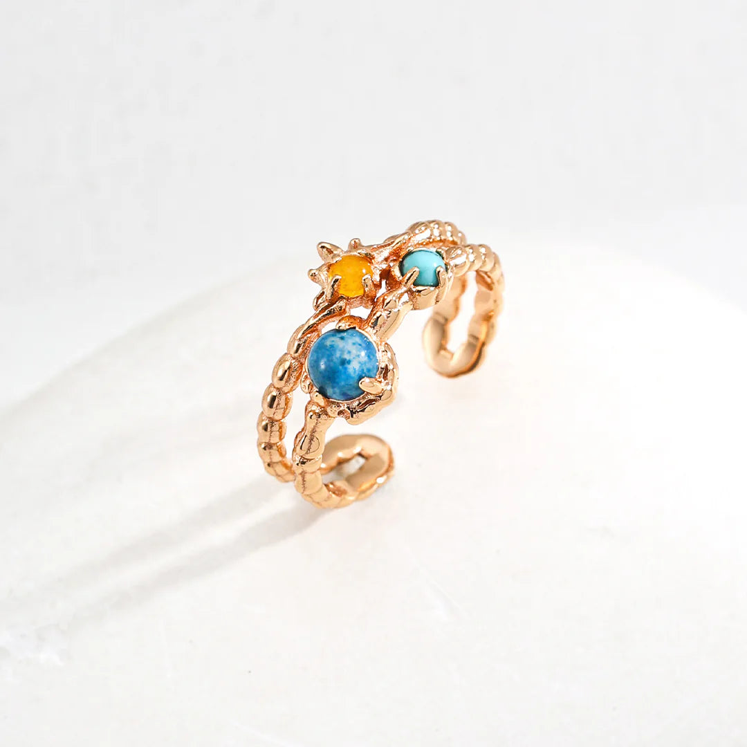 Synthetic Turquoise Open Ring
