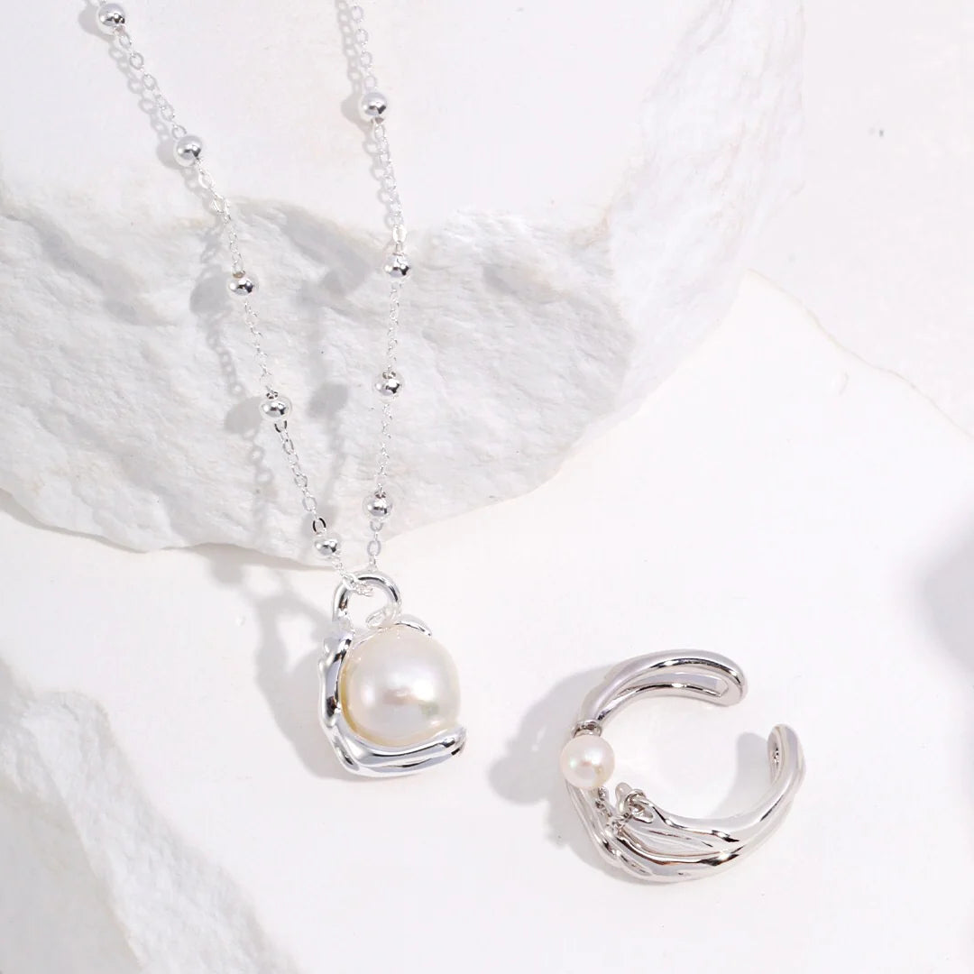 Round Freshwater Baroque Pearl Necklace