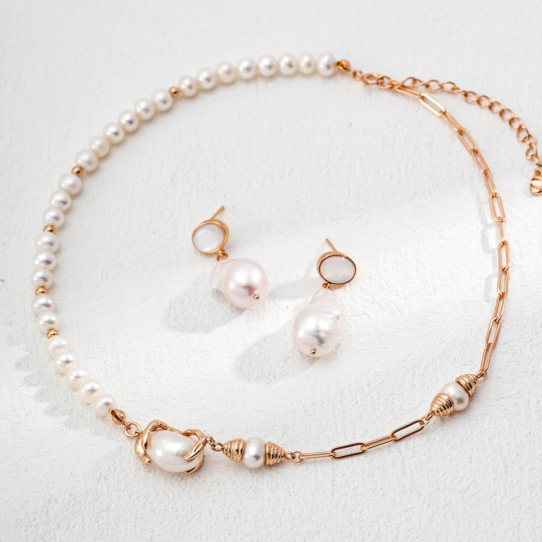 Classic Natural Pearl Shell Earrings