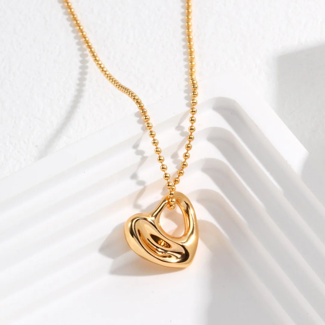 Irregular Hollow Heart Necklace