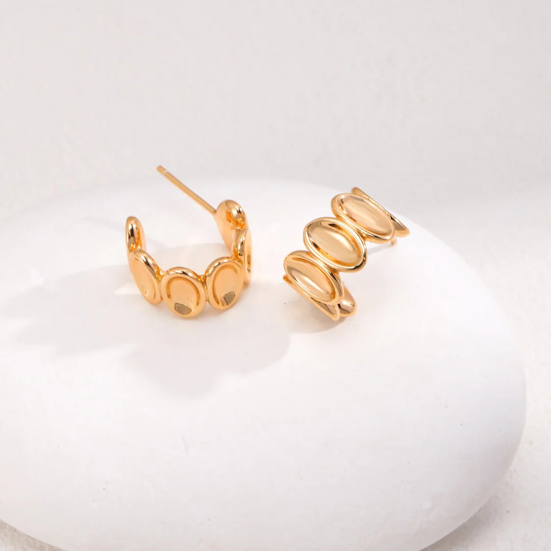 Simple Style Stud Earrings