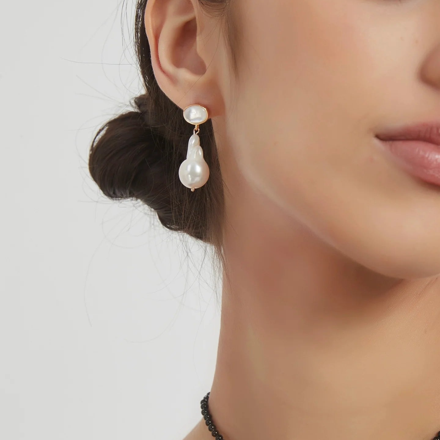 Classic Natural Pearl Shell Earrings