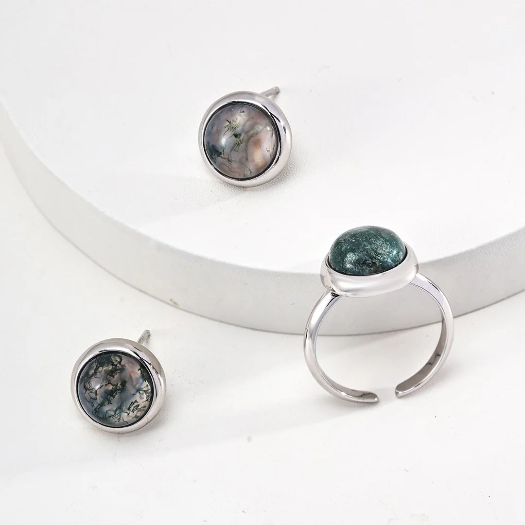 Aquatic Agate Ring