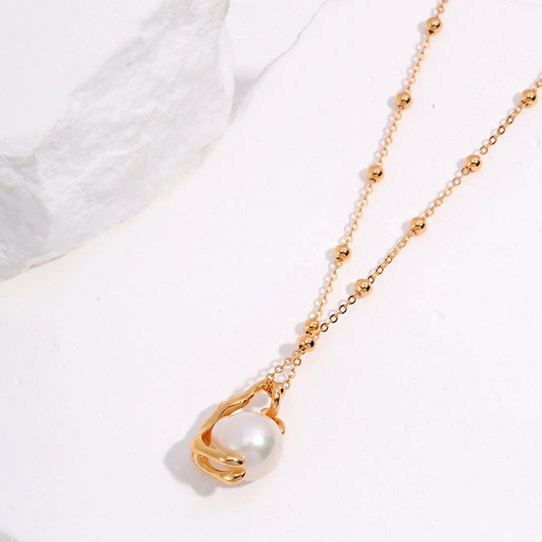 Round Freshwater Baroque Pearl Necklace