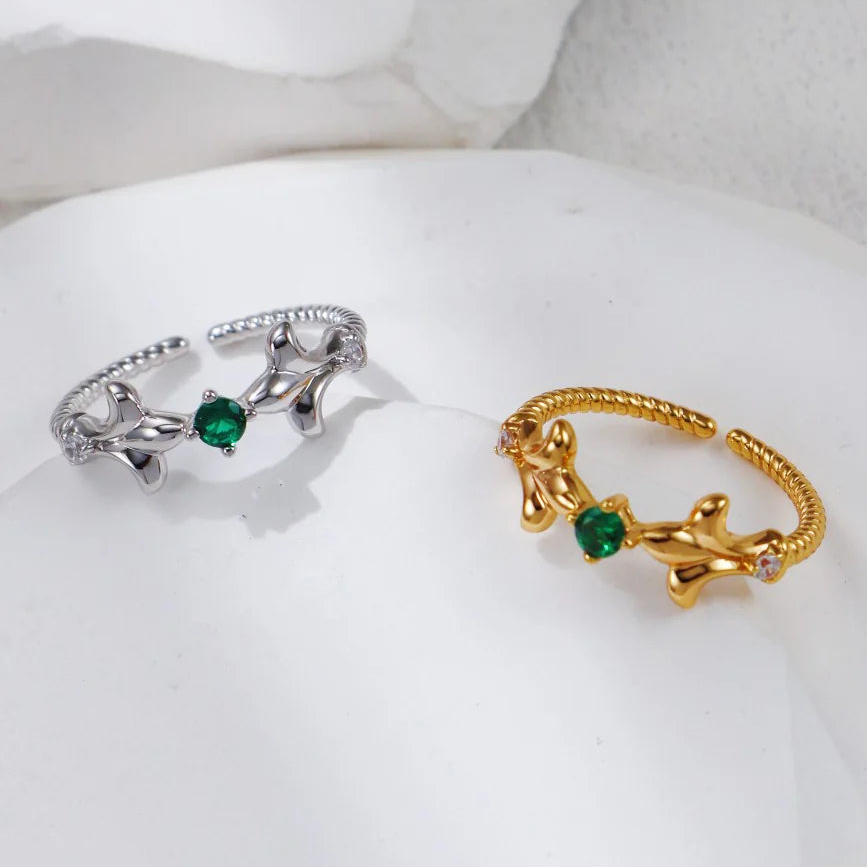 Fashionable Green Zirconia Ring