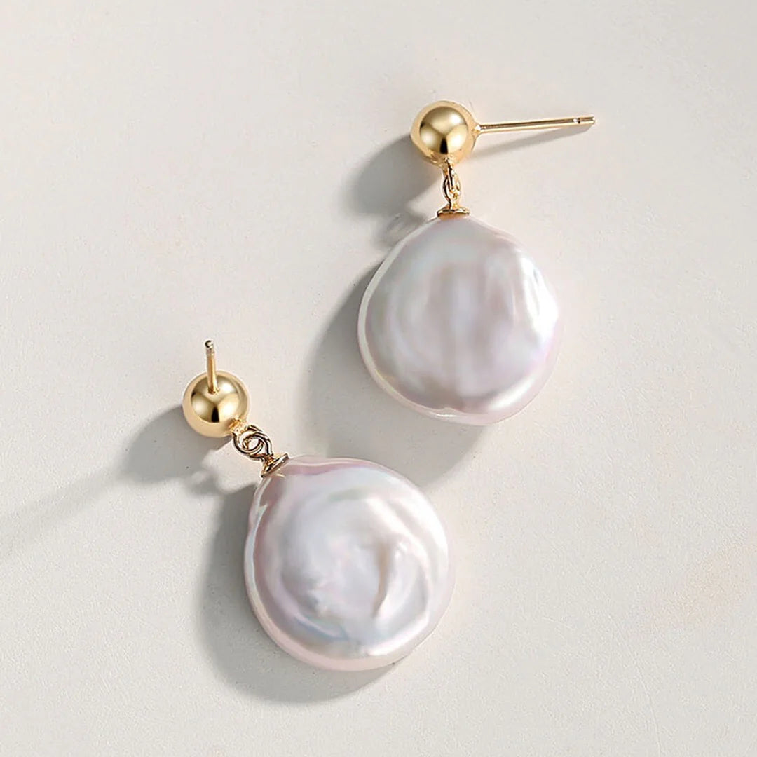 Baroque Pearl Chunky Irregular Drop Earrings