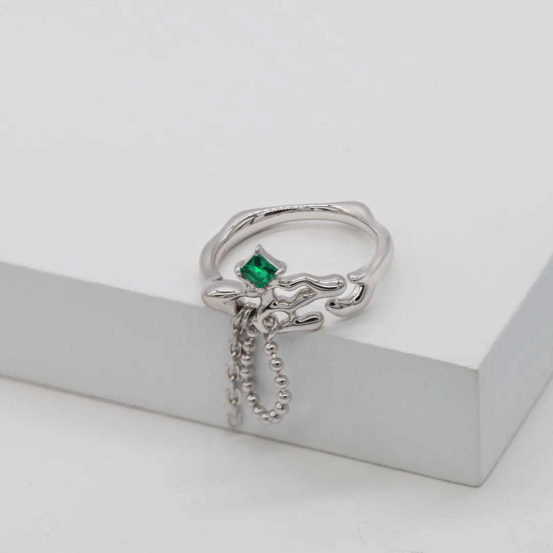 Synthetic Green Spinel Open Ring