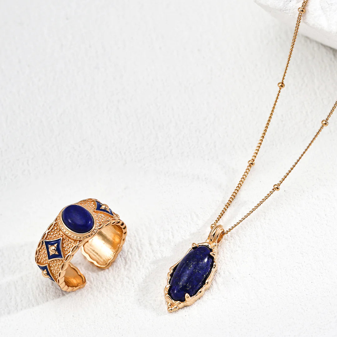 Vintage Natural Lapis Lazuli Necklace