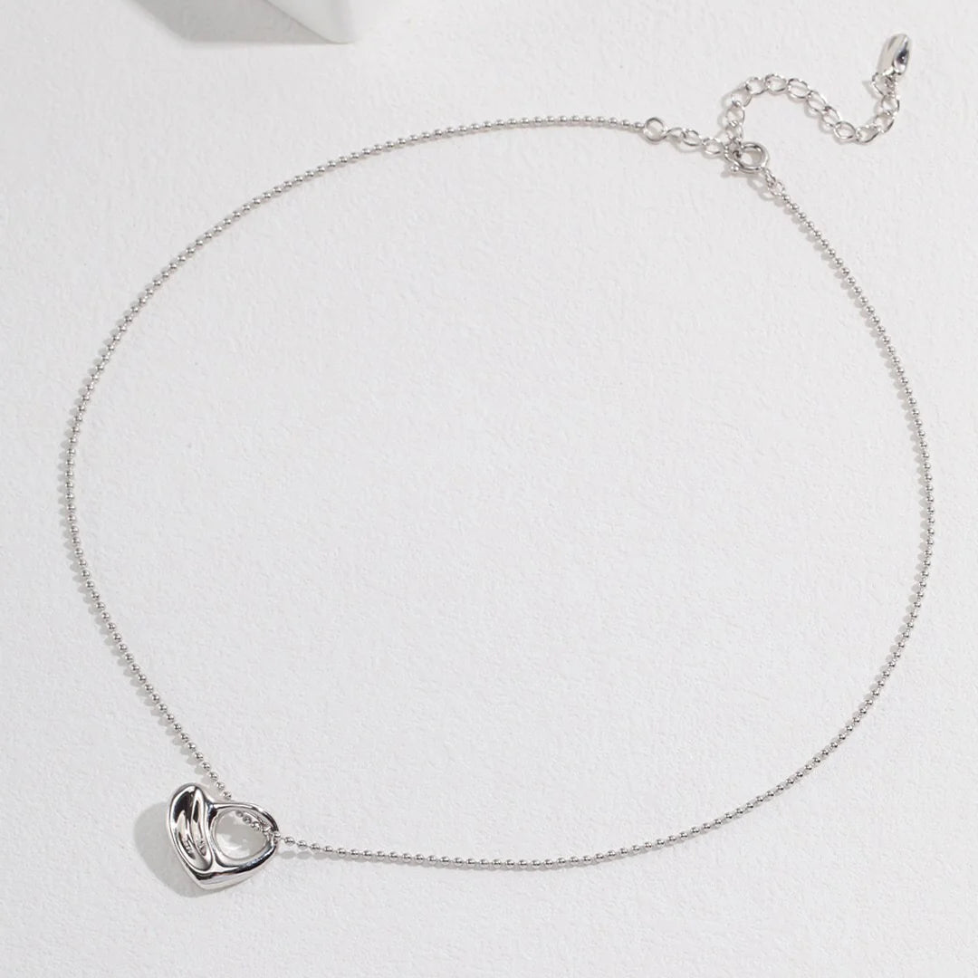 Irregular Hollow Heart Necklace