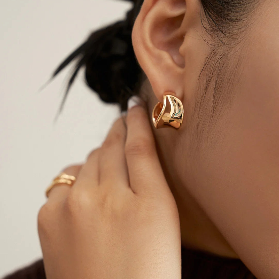 Irregular Concave Convex Earrings