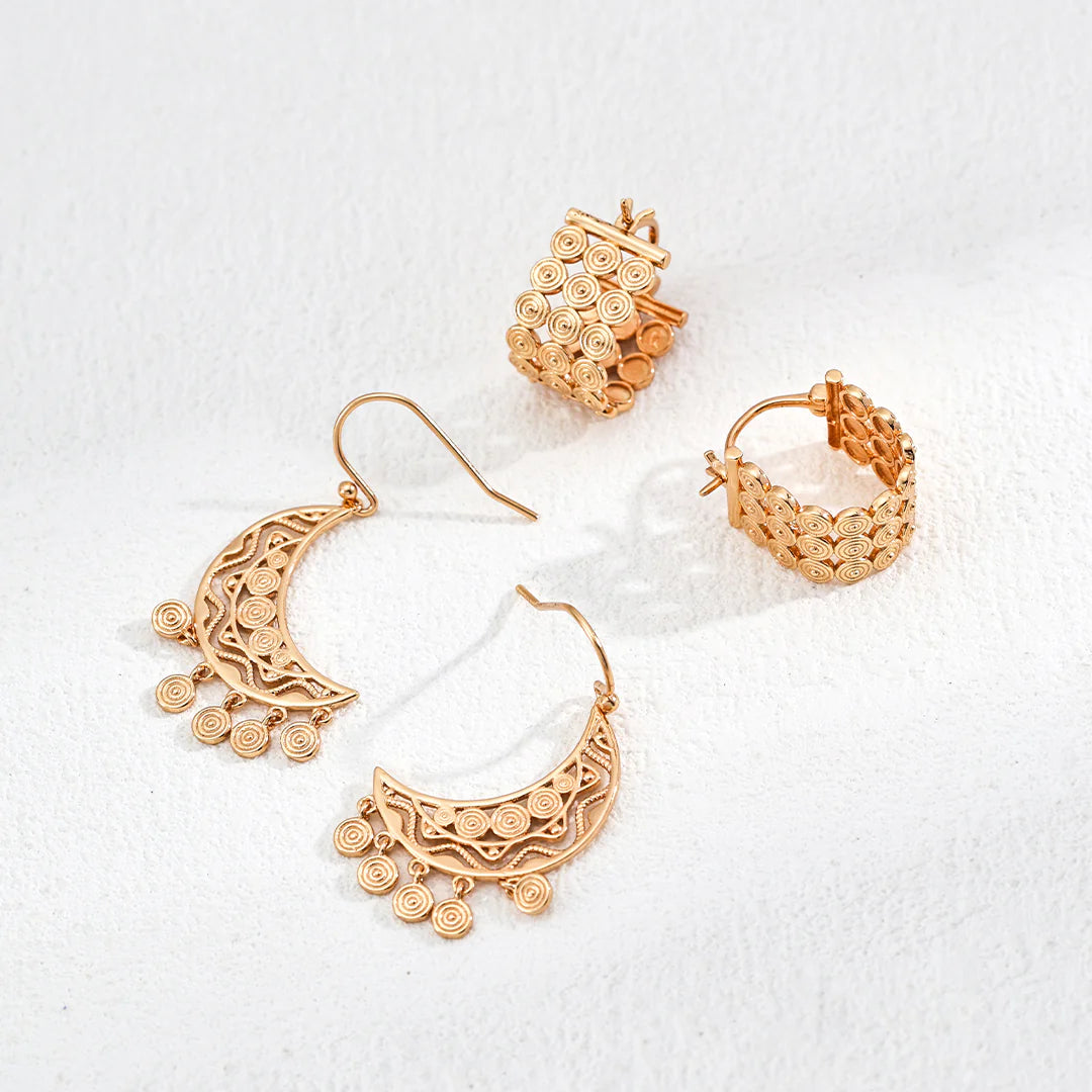 Vintage Crescent Moon Earrings