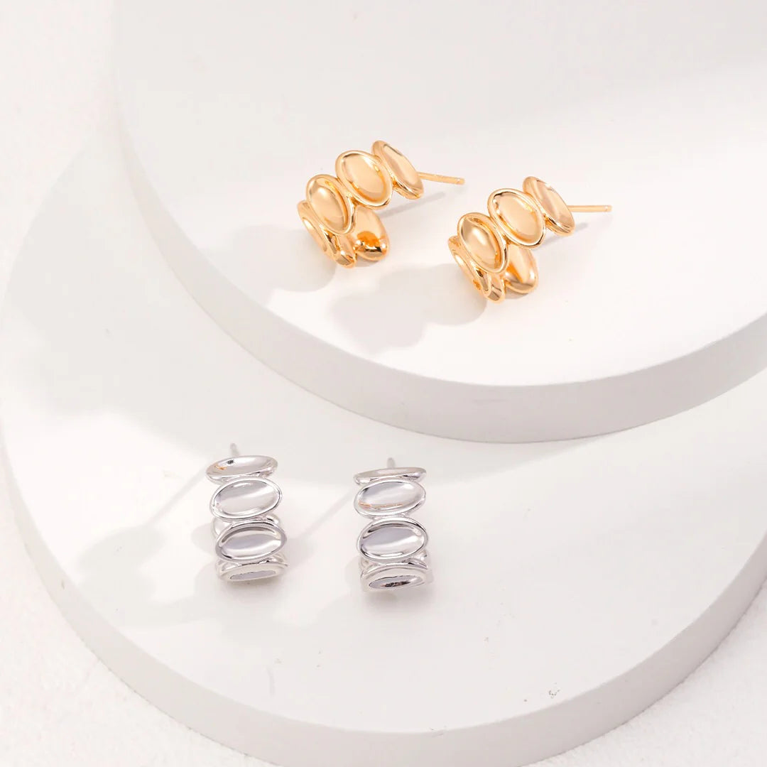 Simple Style Stud Earrings