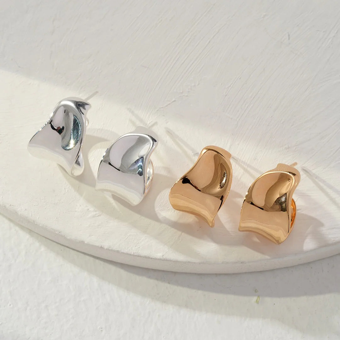 Irregular Concave Convex Earrings