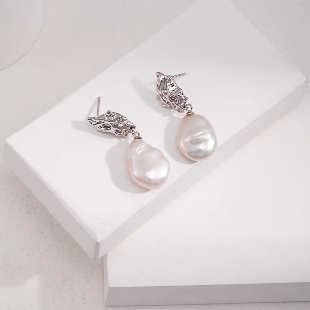 Vintage-Inspired Pearl Drop Earrings
