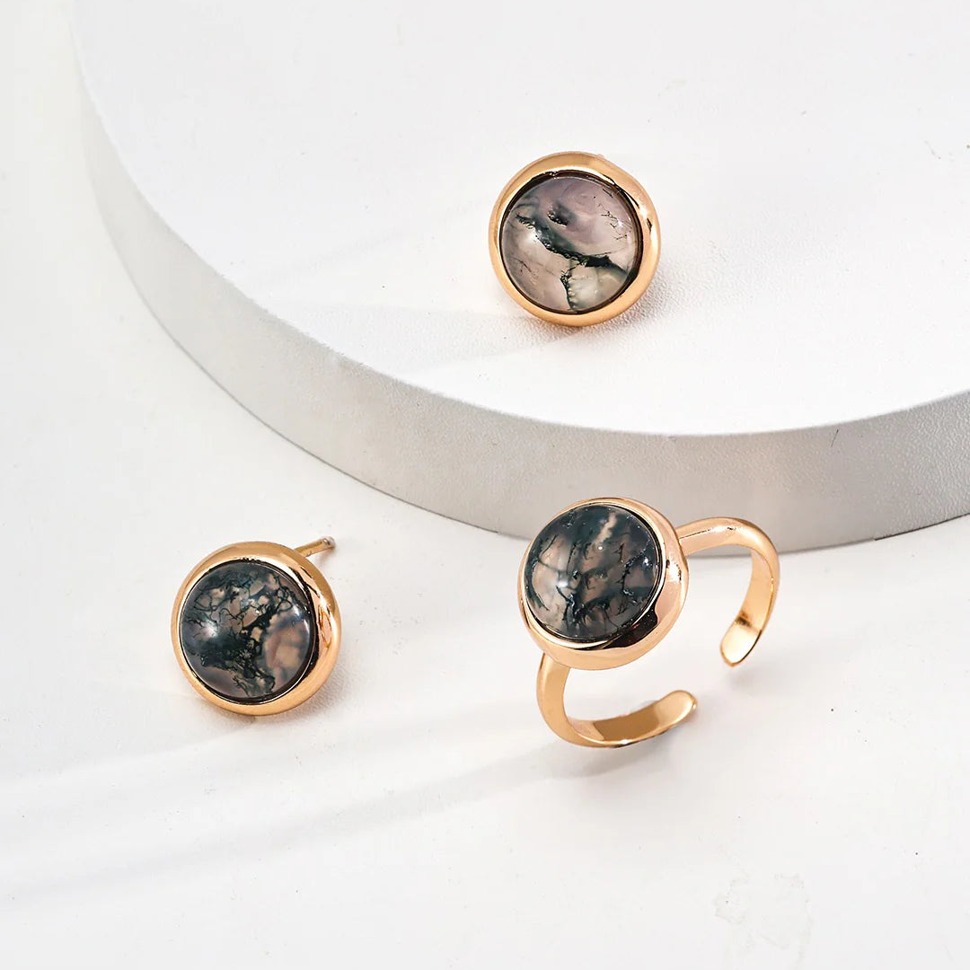 Aquatic Agate Ring