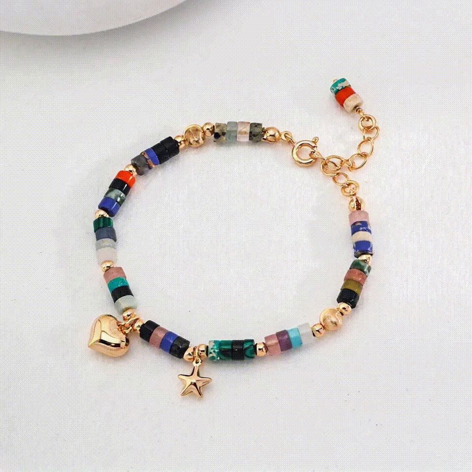 Colorful Sunset Gemstone Bracelet