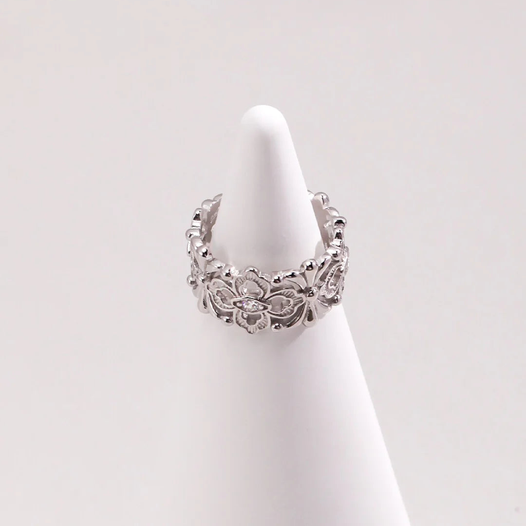 Open Hollow Carved Band Ring