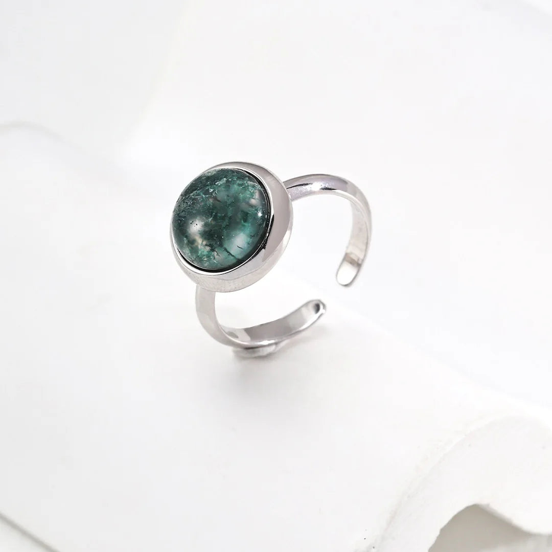 Aquatic Agate Ring