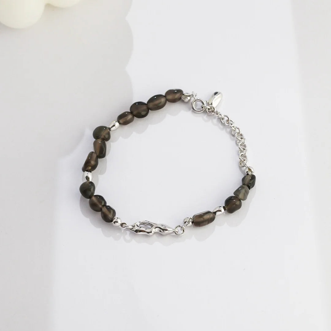 Natural Element Obsidian Stone Bracelet