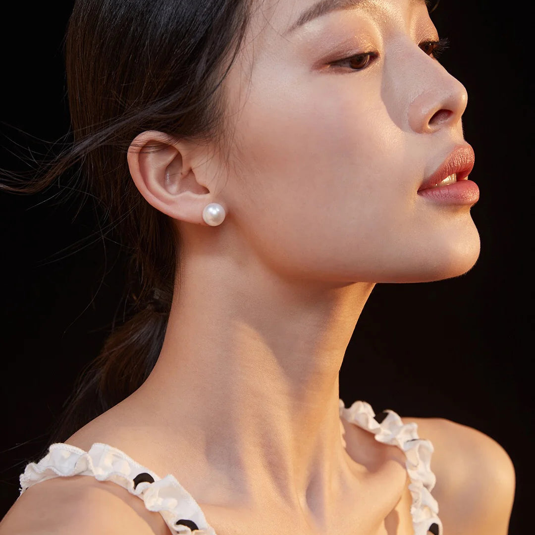 Pure Freshwater Pearl Stud Earrings