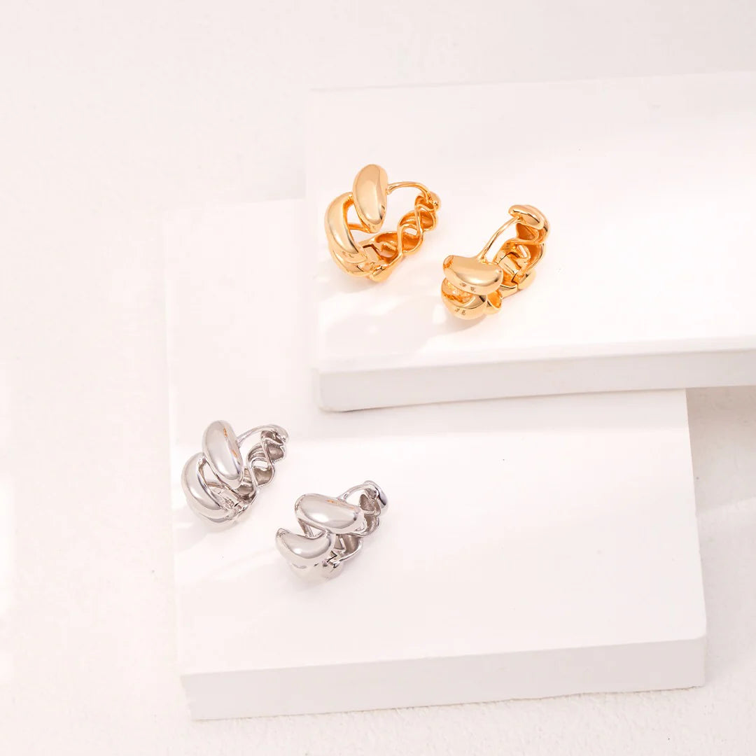 Twisted Twist Hoops Earrings